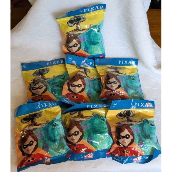 7 Disney Pixar Blind Bags Mystery Mico Collection Figures Teacher Prize Drawer - Picture 5 of 5